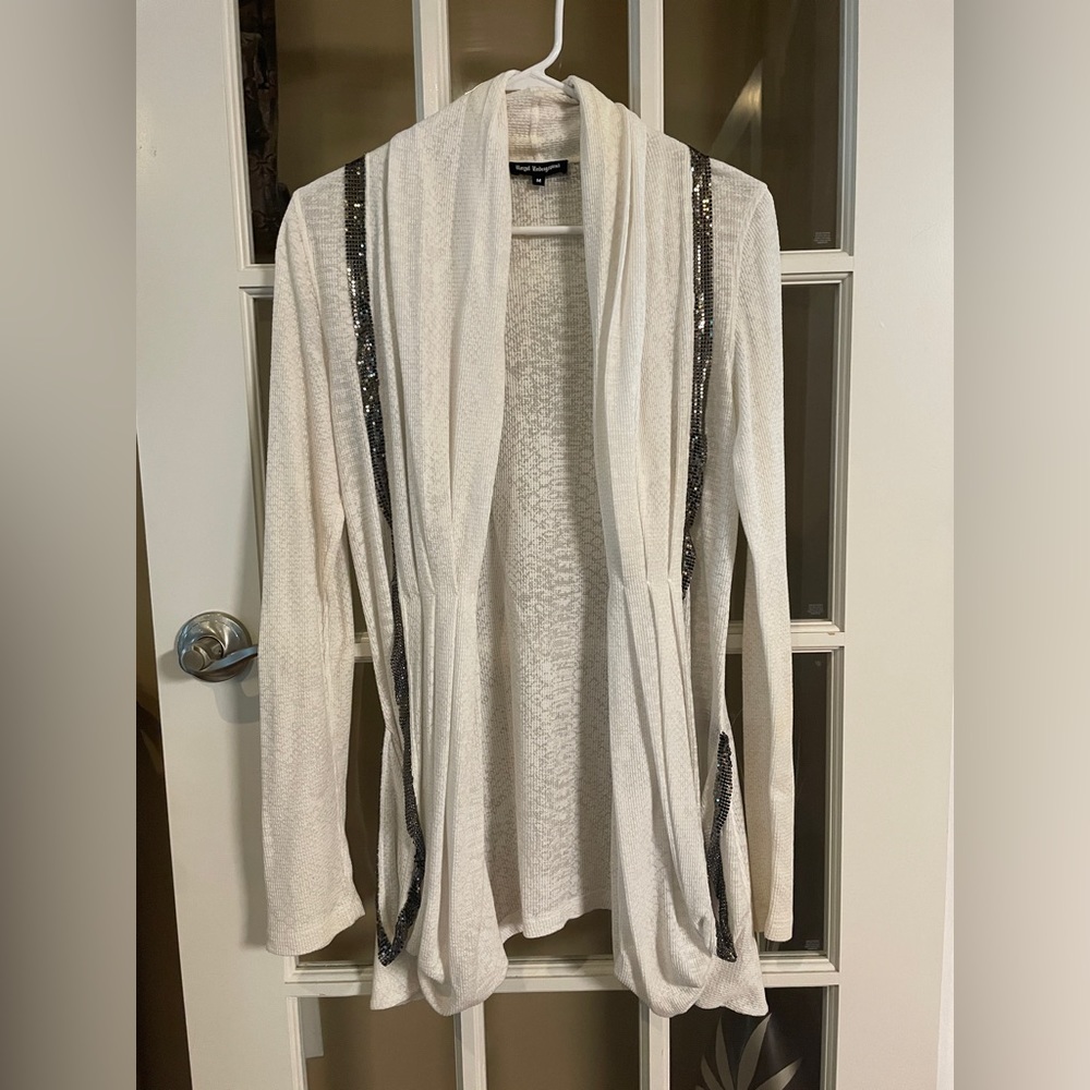 Royal Underground White Textured Cardigan